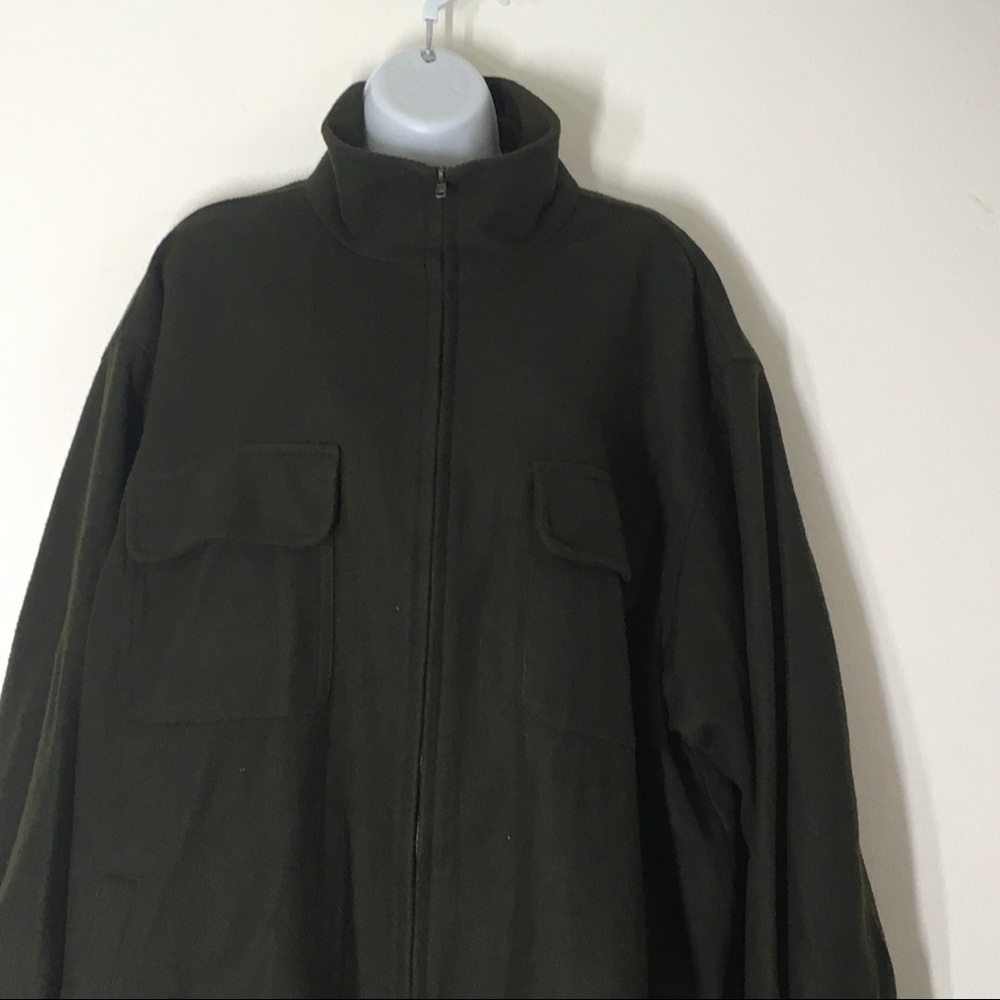 WeatherProof Dark Olive Green Wool Blend Jacket